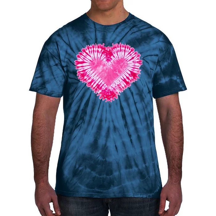 Pink Heart Tie Dye Valentines Day Tie-Dye T-Shirt