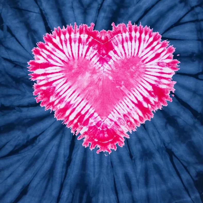 Pink Heart Tie Dye Valentines Day Tie-Dye T-Shirt