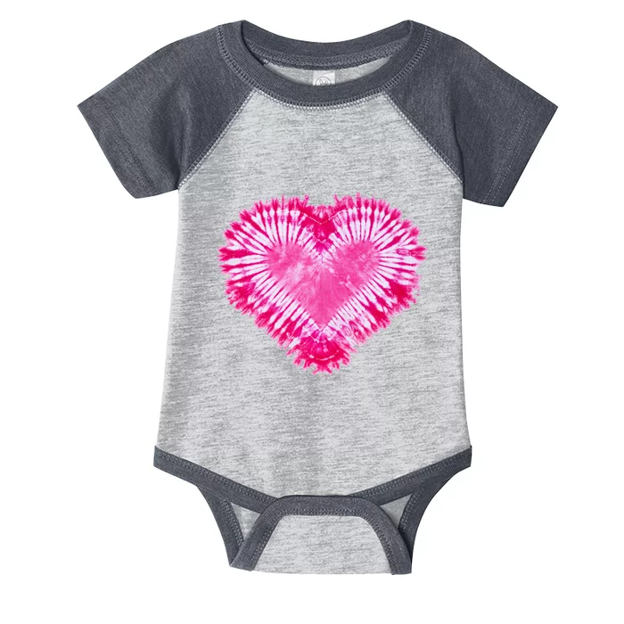 Pink Heart Tie Dye Valentines Day Infant Baby Jersey Bodysuit