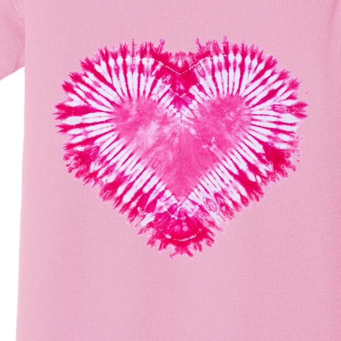 Pink Heart Tie Dye Valentines Day Baby Bodysuit