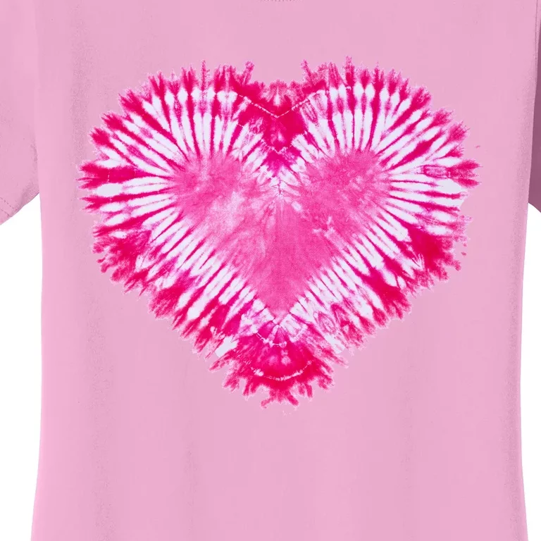 Pink Heart Tie Dye Valentines Day Women's T-Shirt