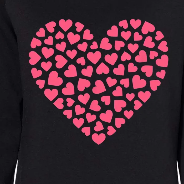 Pink Hearts Tee Cute Valentines Day Girl Wo Top Womens California Wash Sweatshirt