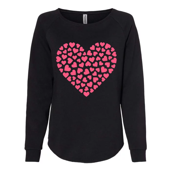 Pink Hearts Tee Cute Valentines Day Girl Wo Top Womens California Wash Sweatshirt