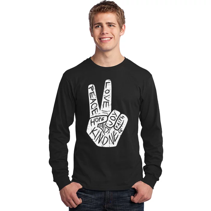 Peace Hope Unity Day Orange Anti Bullying Long Sleeve Shirt