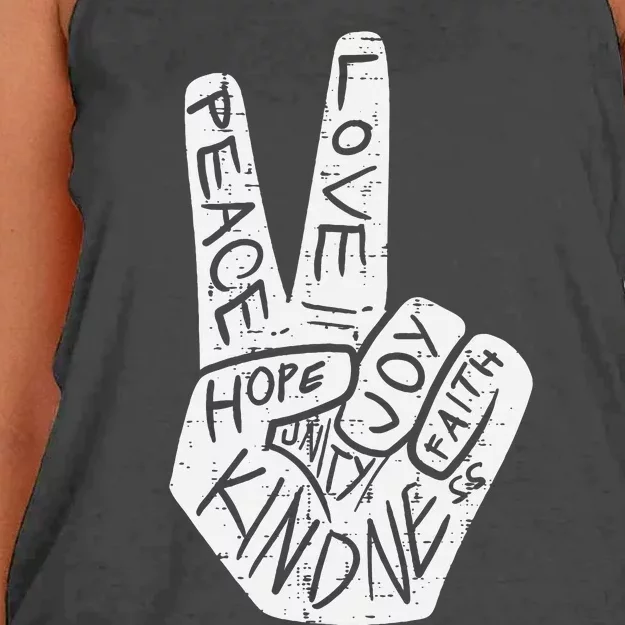 Peace Hope Unity Day Orange Anti Bullying Women's Knotted Racerback Tank