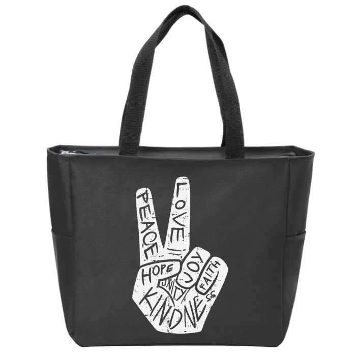 Peace Hope Unity Day Orange Anti Bullying Zip Tote Bag