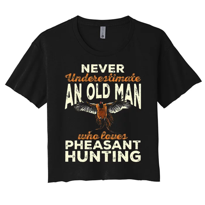 Pheasant Hunting Upland Bird Hunting Women's Crop Top Tee