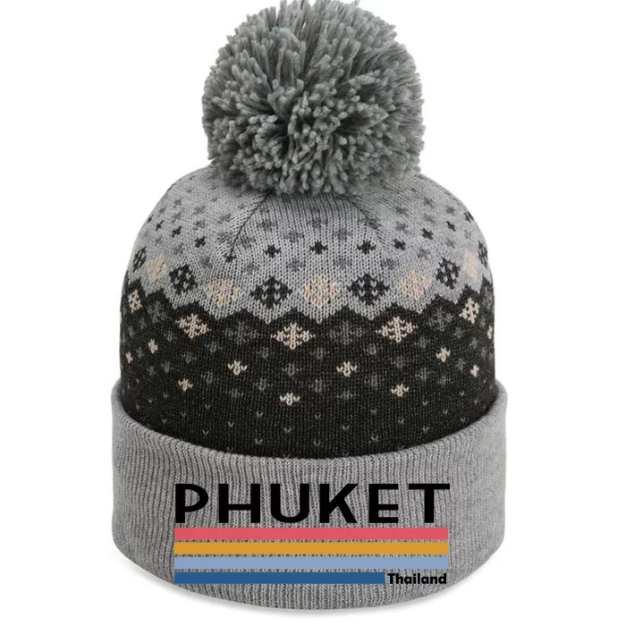 Phuket Thailand Vintage 1980's Logo The Baniff Cuffed Pom Beanie