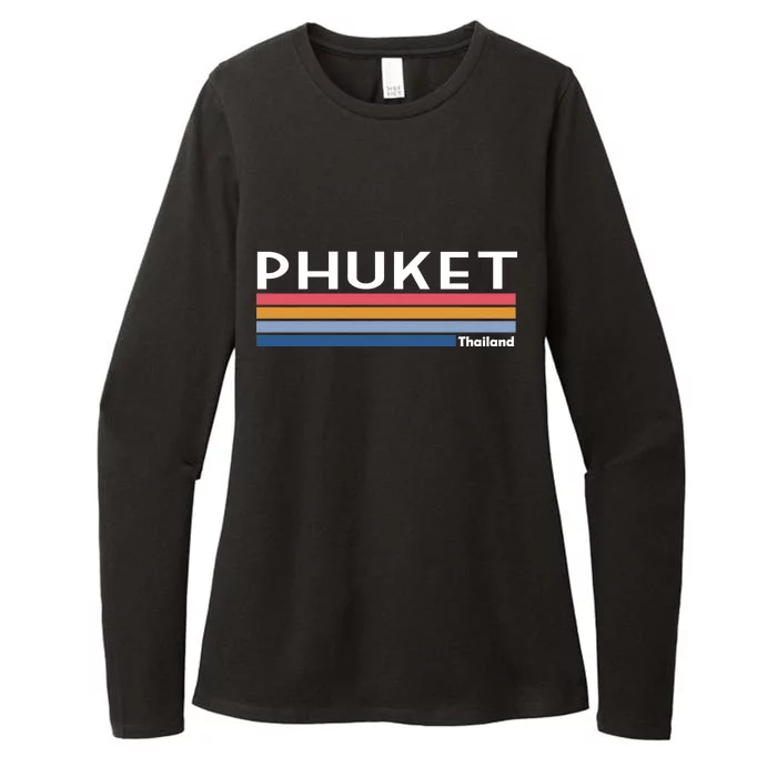 Phuket Thailand Vintage 1980's Logo Womens CVC Long Sleeve Shirt