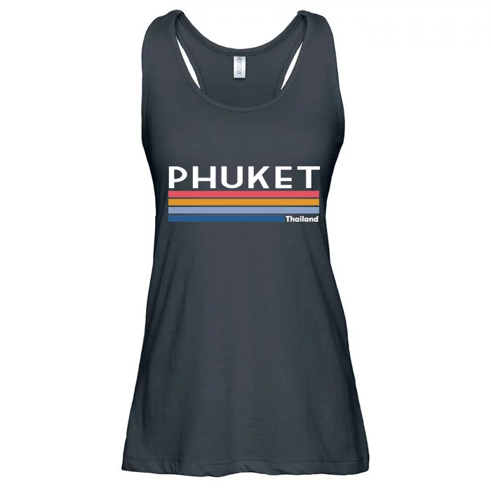 Phuket Thailand Vintage 1980's Logo Ladies Essential Flowy Tank