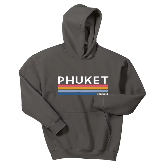 Phuket Thailand Vintage 1980's Logo Kids Hoodie