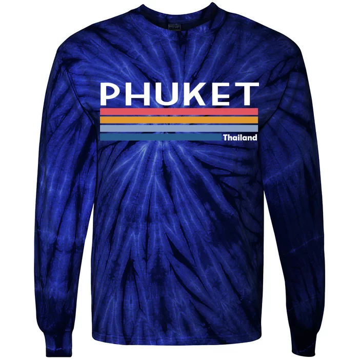 Phuket Thailand Vintage 1980's Logo Tie-Dye Long Sleeve Shirt