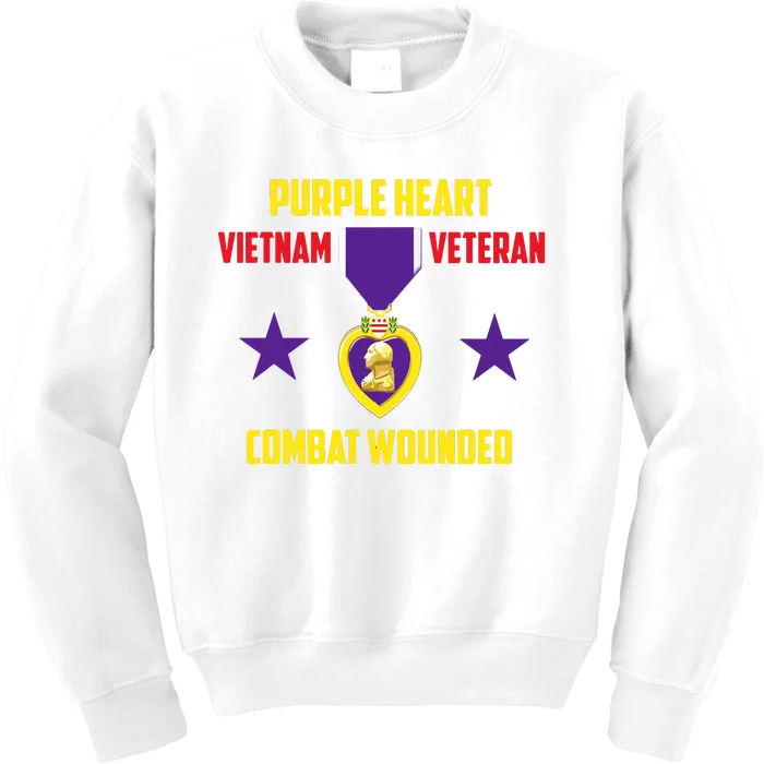 Purple Heart Vietnam Veteran Kids Sweatshirt