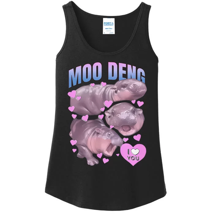 Pygmy Hippo Vintage Moo Dang Bootleg Ladies Essential Tank