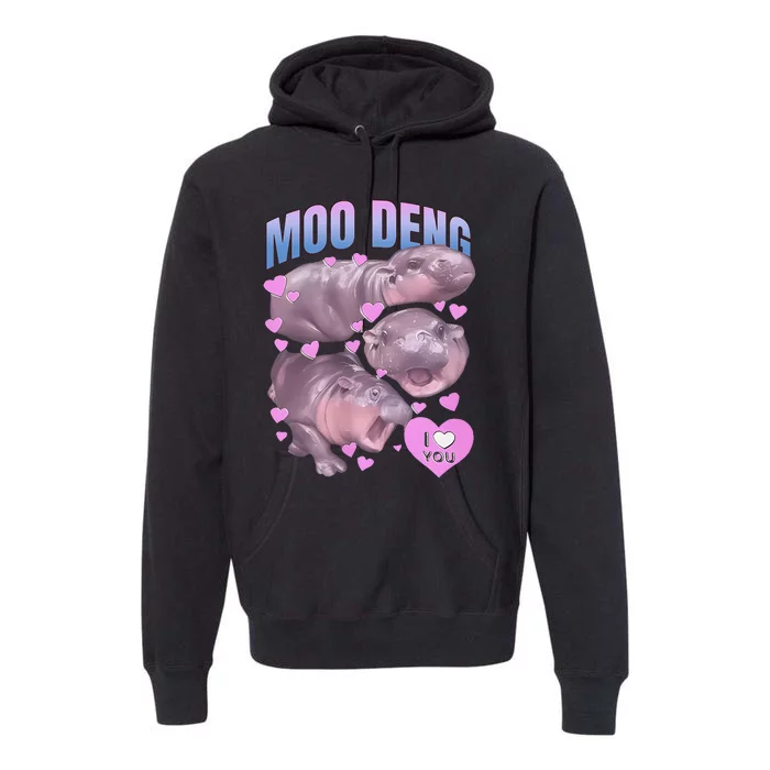 Pygmy Hippo Vintage Moo Dang Bootleg Premium Hoodie