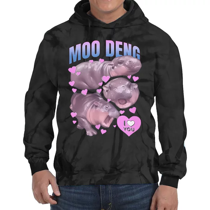 Pygmy Hippo Vintage Moo Dang Bootleg Tie Dye Hoodie