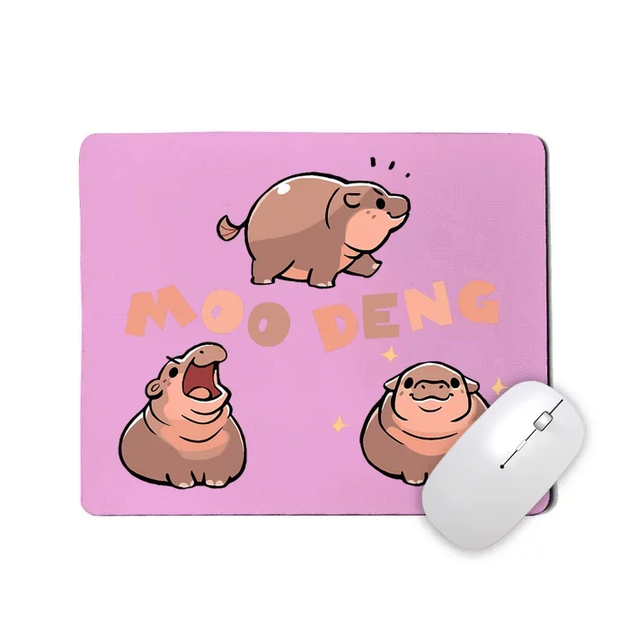 Pygmy Hippo Vintage Moo Dang Bootleg Funny Mousepad