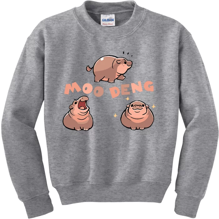 Pygmy Hippo Vintage Moo Dang Bootleg Funny Kids Sweatshirt