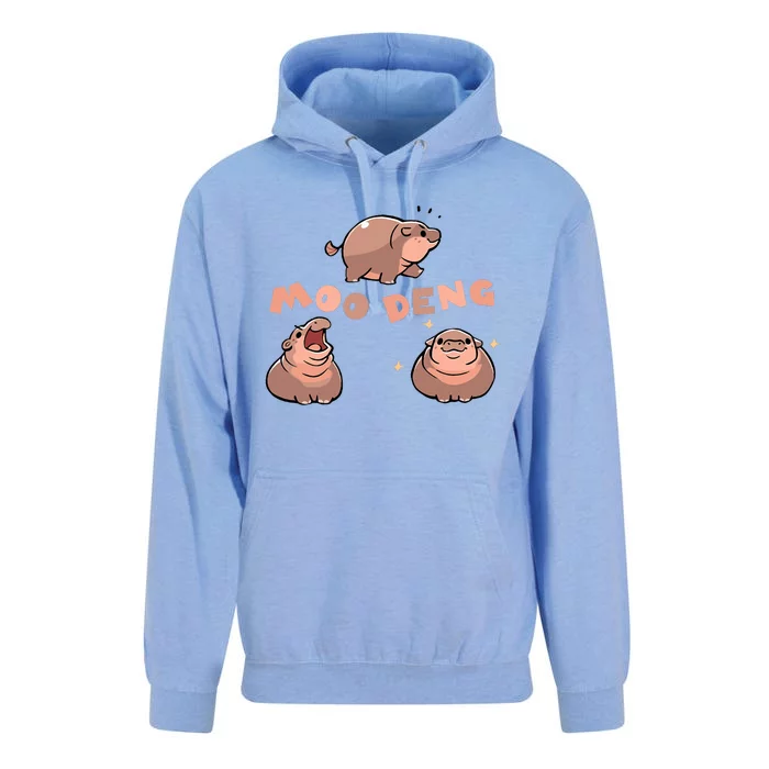 Pygmy Hippo Vintage Moo Dang Bootleg Funny Unisex Surf Hoodie