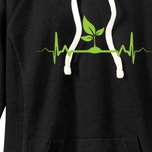 Plant Heartbeat Vegan Plant Lover Women's Fleece Hoodie