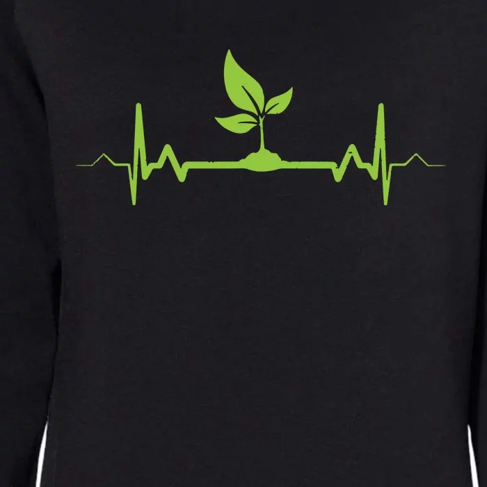 Plant Heartbeat Vegan Plant Lover Womens California Wash Sweatshirt