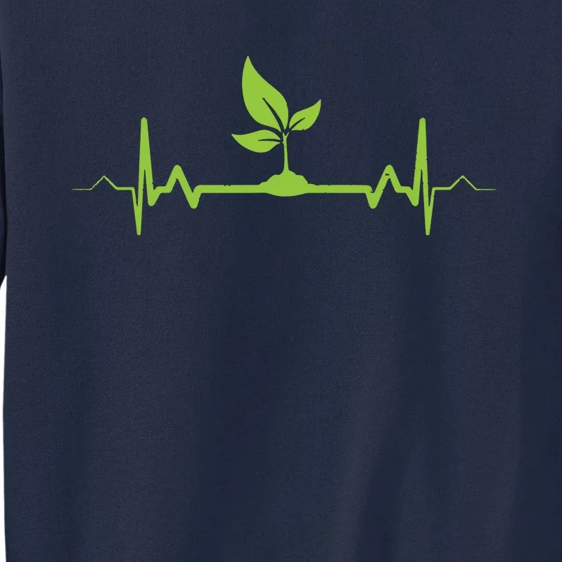 Plant Heartbeat Vegan Plant Lover Tall Sweatshirt