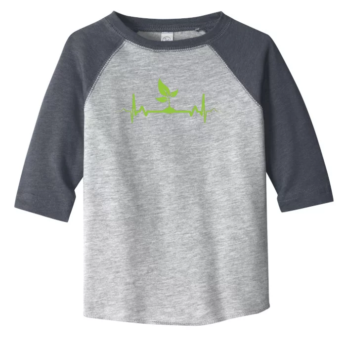 Plant Heartbeat Vegan Plant Lover Toddler Fine Jersey T-Shirt