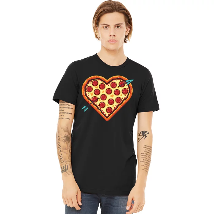 Pizza Heart Valentines Day Premium T-Shirt