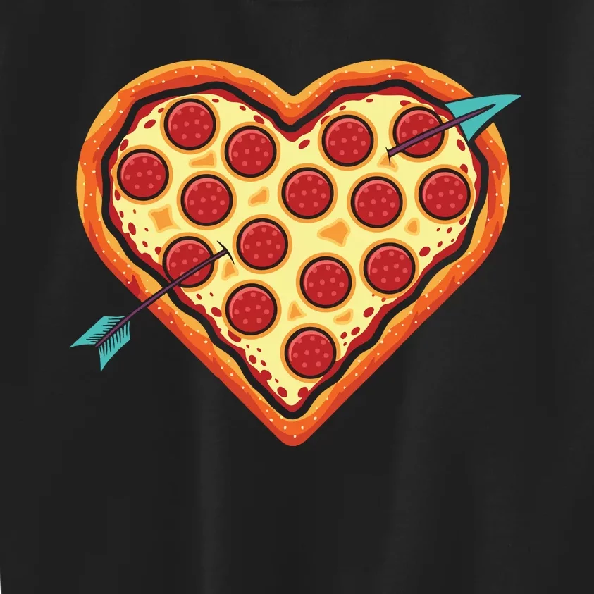 Pizza Heart Valentines Day Kids Sweatshirt