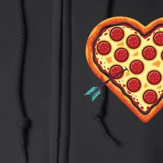 Pizza Heart Valentines Day Full Zip Hoodie