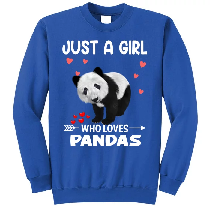 Panda Heart Valentines Day Gift Animal Bear Lover Gift Sweatshirt