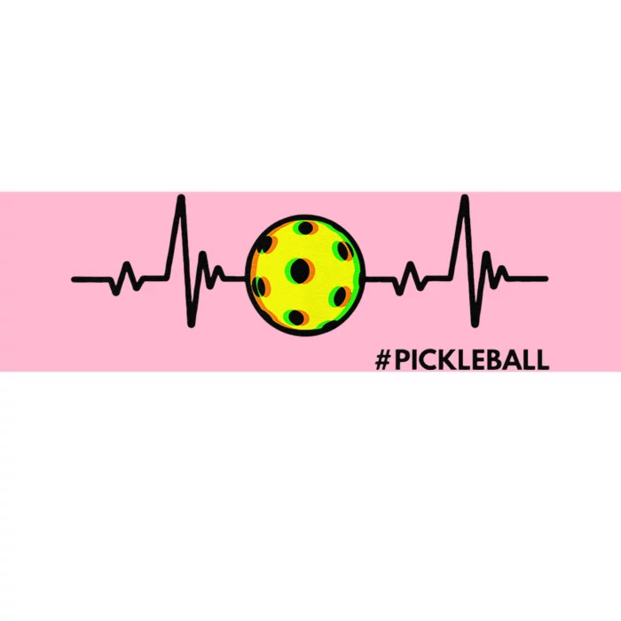 Pickleball Heartbeat Vintage Pickleball Player Bumper Sticker