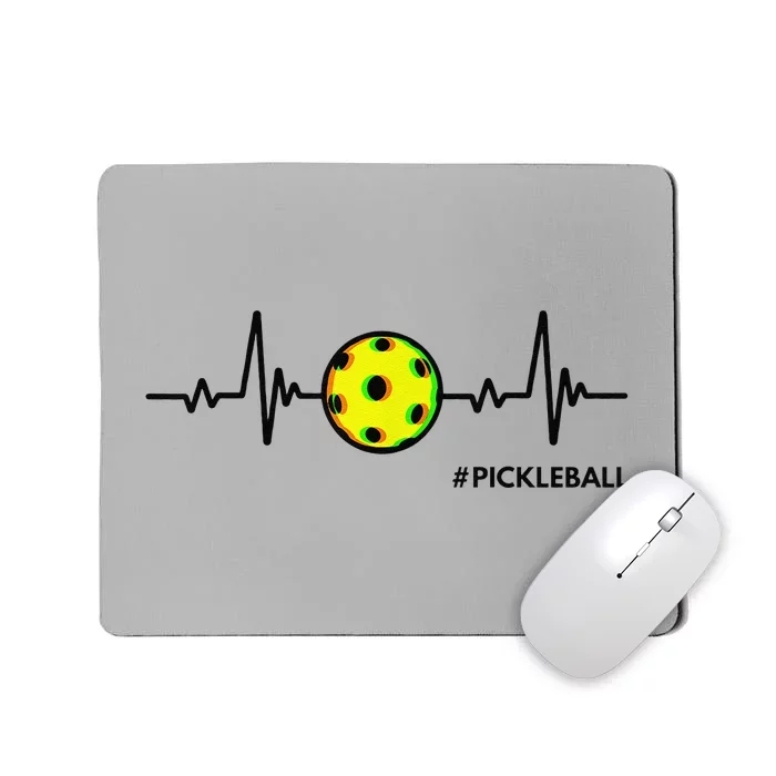 Pickleball Heartbeat Vintage Pickleball Player Mousepad