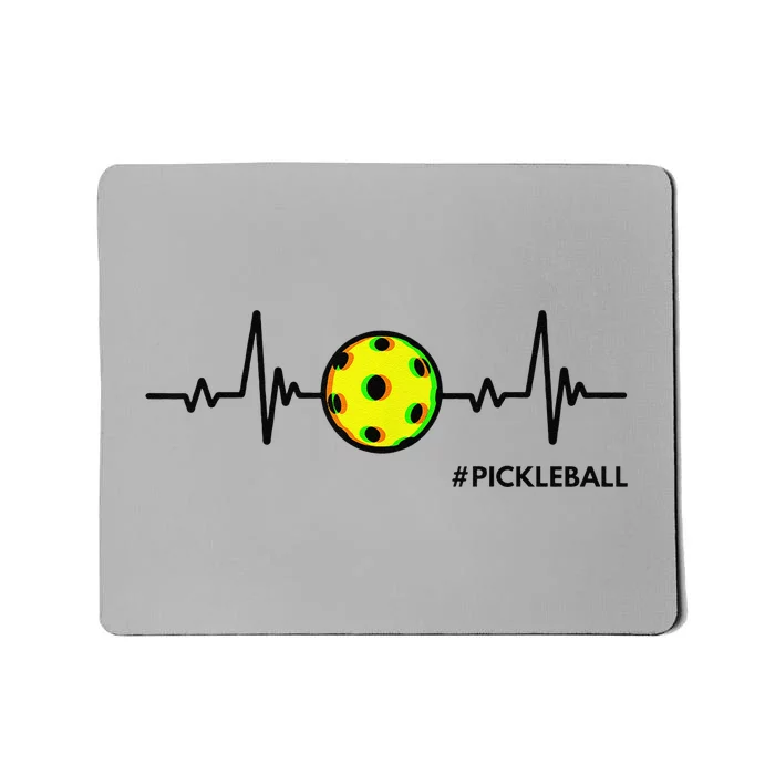 Pickleball Heartbeat Vintage Pickleball Player Mousepad