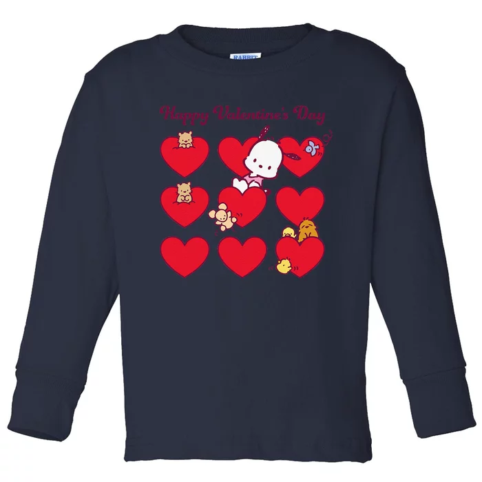 Pochacco Happy Valentine's Day Toddler Long Sleeve Shirt