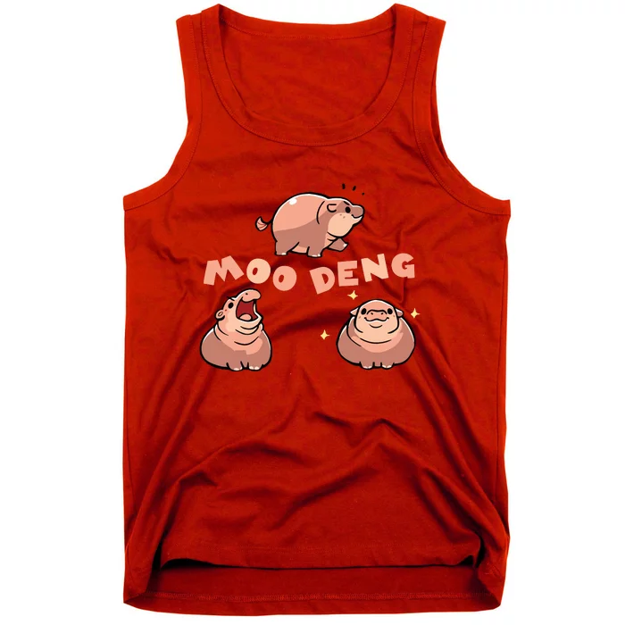 Pygmy Hippo Vintage Moo Dang Bootleg Funny Tank Top