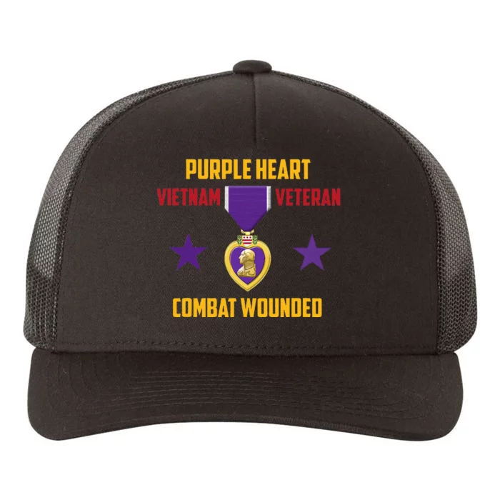 Purple Heart Vietnam Veteran Yupoong Adult 5-Panel Trucker Hat