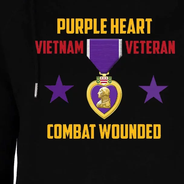 Purple Heart Vietnam Veteran Womens Funnel Neck Pullover Hood