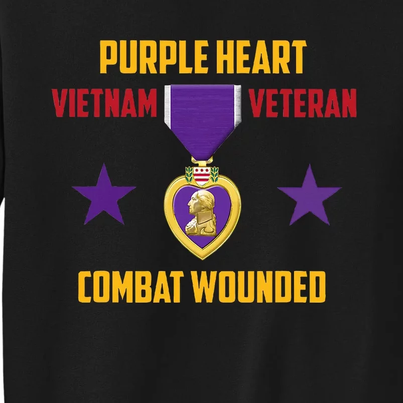 Purple Heart Vietnam Veteran Tall Sweatshirt