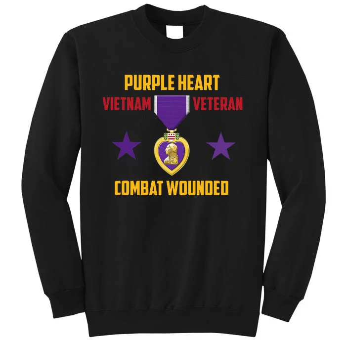 Purple Heart Vietnam Veteran Tall Sweatshirt