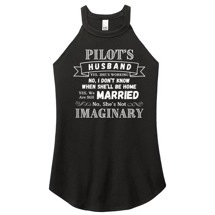 PilotS Husband WeRe Still Married Women’s Perfect Tri Rocker Tank