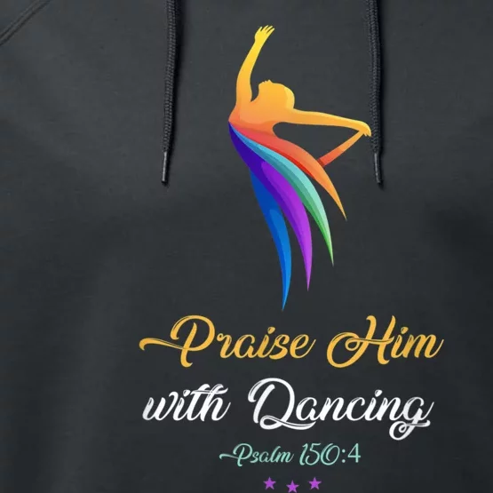 Praise Him With Dancing Christian Worship Dancer Girl Performance Fleece Hoodie