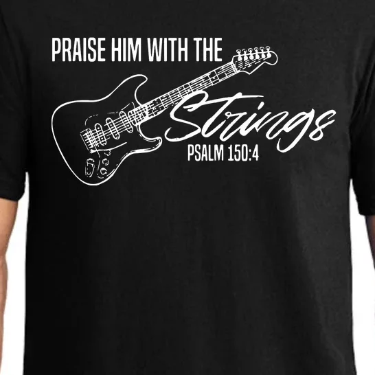 Praise Him With The Strings Christian Guitar God Worship Pajama Set