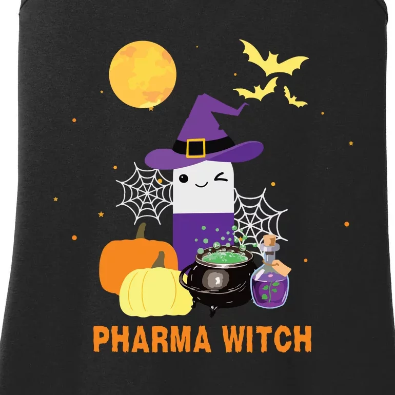 Pharmacist Halloween Women Pharmacy Tech Pharma Witch Ladies Essential Tank