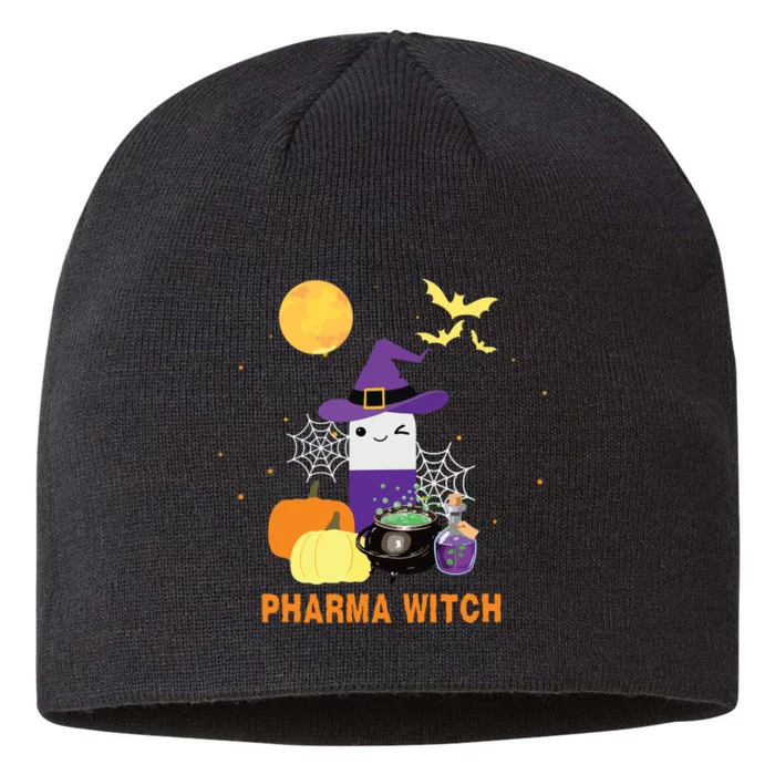 Pharmacist Halloween Women Pharmacy Tech Pharma Witch 8 1/2in Sustainable Knit Beanie