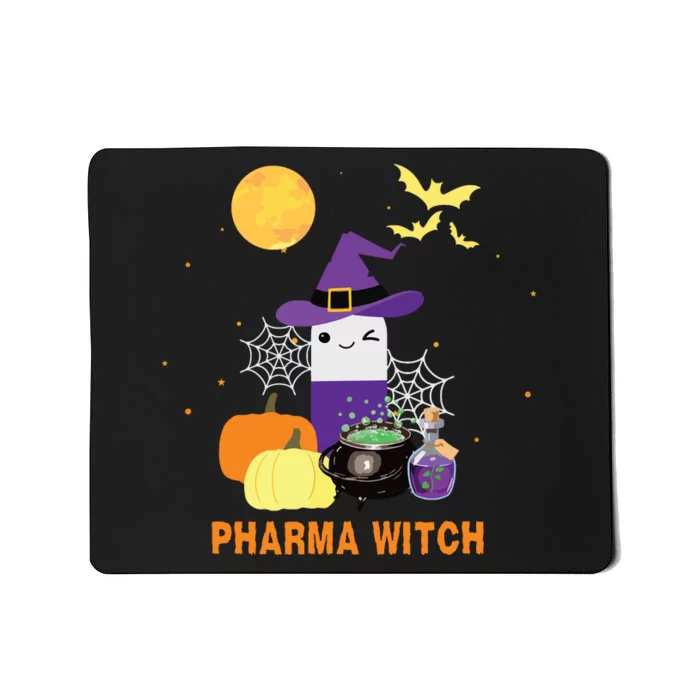 Pharmacist Halloween Women Pharmacy Tech Pharma Witch Mousepad