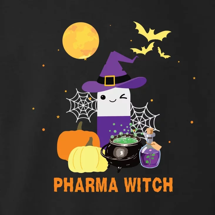 Pharmacist Halloween Women Pharmacy Tech Pharma Witch Toddler Hoodie