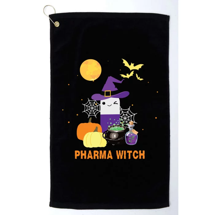 Pharmacist Halloween Women Pharmacy Tech Pharma Witch Platinum Collection Golf Towel