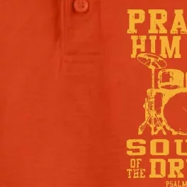 Praise Him With The Sound Of The Drums Psalm 150;3 Christian Dry Zone Grid Performance Polo