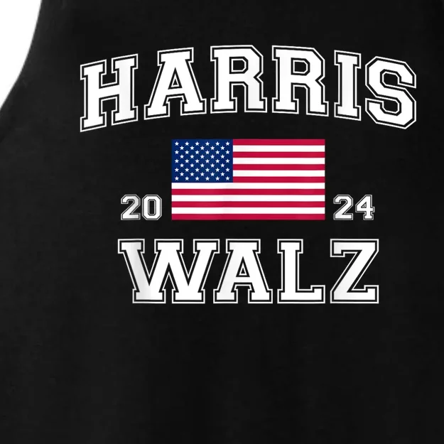 President Harris Walz 2024 Kamala Harris Tim Walz Vote Ladies Tri-Blend Wicking Tank